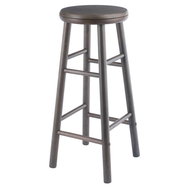 Winsome Shelby 2-Pc Swivel Seat Bar Stool Set - Oyster Gray