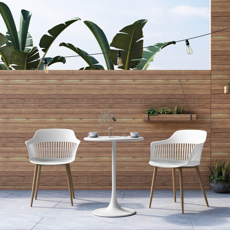 KURV® OUTDOOR & INDOOR ROUND 24" STEEL BISTRO TABLE