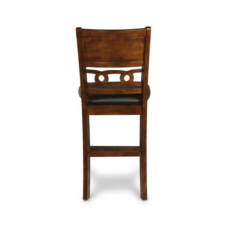 New Classic Furniture Furniture Gia Faux Leather Counter Chairs in Brown (Set of 2)