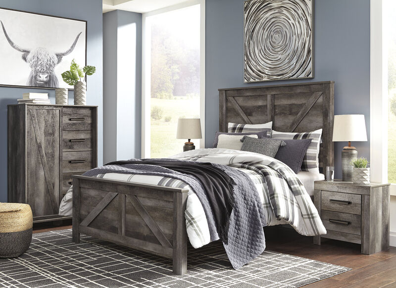 Wynnlow Queen Crossbuck Panel Bed