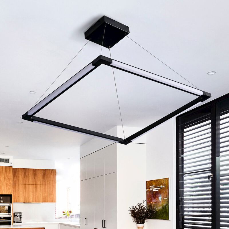 VONN Lighting Integrated LED Height Adjustable Square Chandelier