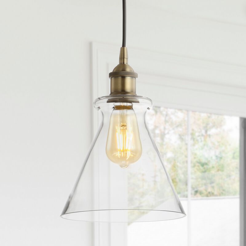 Goldwater Adjustable Drop Metal/Glass LED Pendant