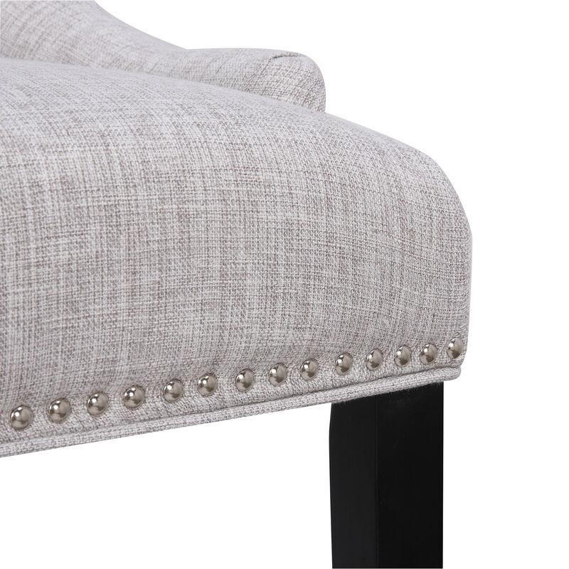 WestinTrends Upholstered Wingback Button Tufted Dining Chair (Set of 2)