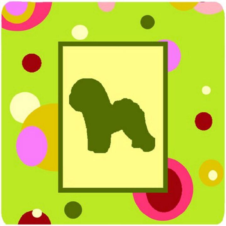 Caroline's Treasures CK1108FC Bichon Frise Foam Coasters (Set of 4), 3.5 H x 3.5 W, Multicolor