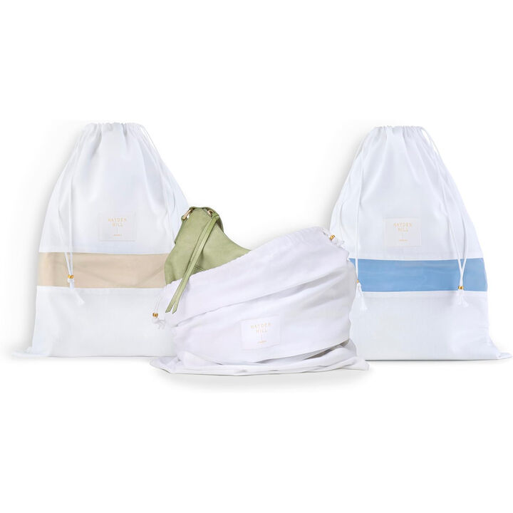 Luxury Organic Cotton Dust Bags For Handbags - 3 Pack Medium