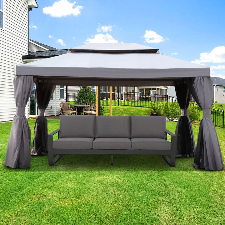 MONDAWE 10x13Ft Square Pop-up Outdoor Gazebo Canopy - Ultimate Outdoor Comfort