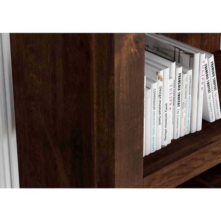 Bridgevine Home 49 inch high Bookcase, Whiskey Finish