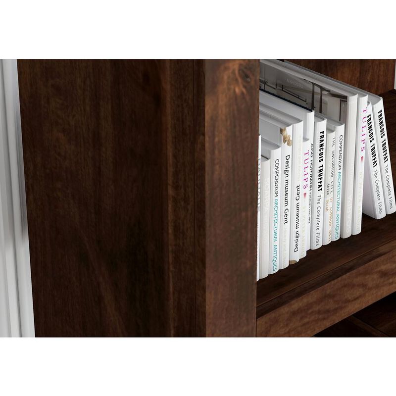 Bridgevine Home 49 inch high Bookcase, Whiskey Finish