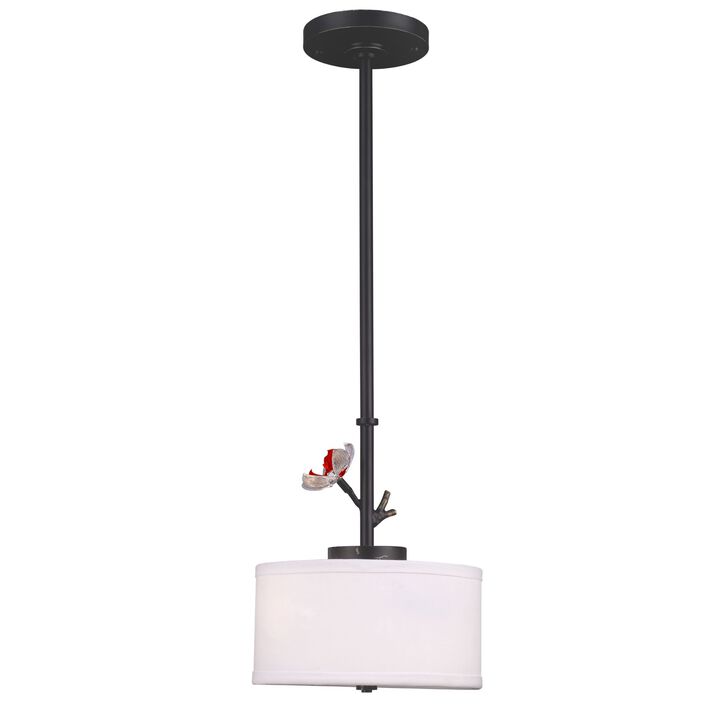 49.5" Black and White Handcrafted Art Mini Pendant Ceiling Light Fixture