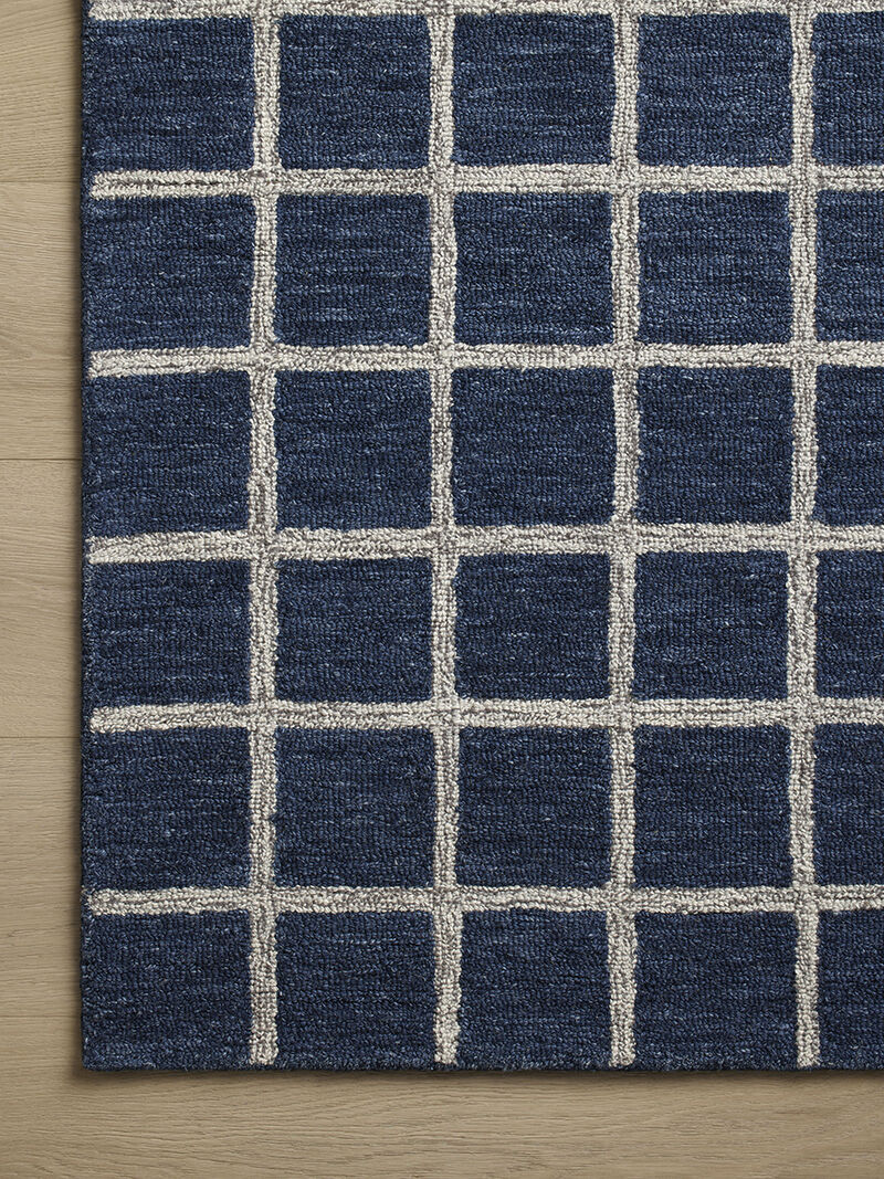 Polly POL-05 Navy / Silver 8''6" x 11''6" Rug by Chris Loves Julia