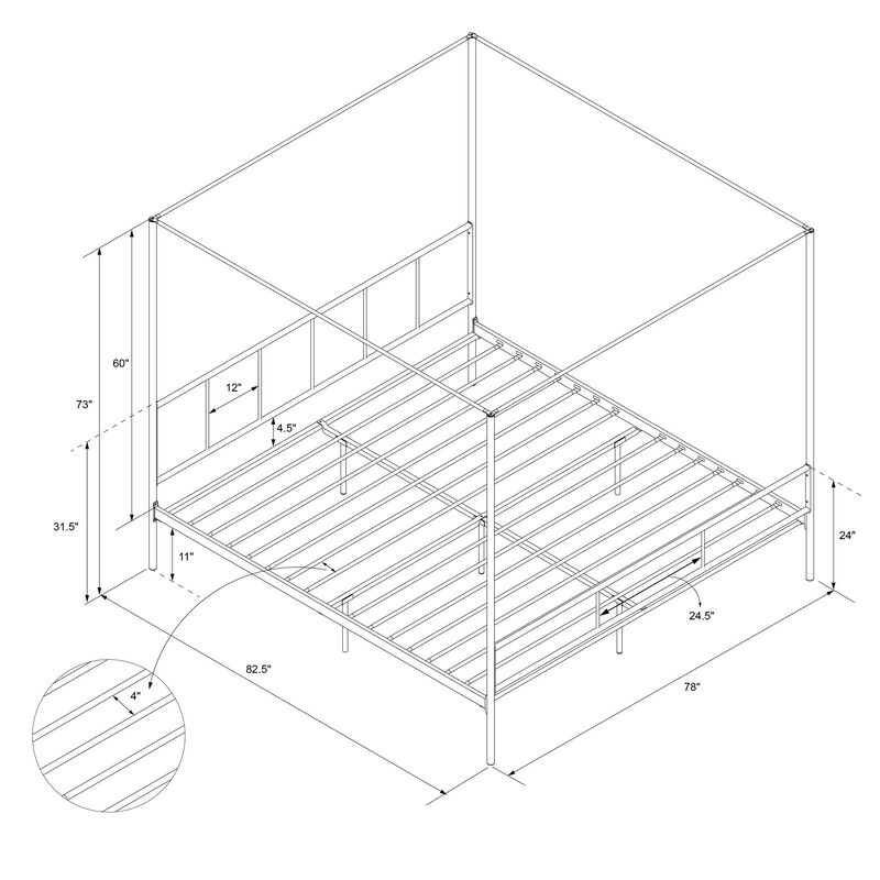 Novogratz Marion Canopy Bed