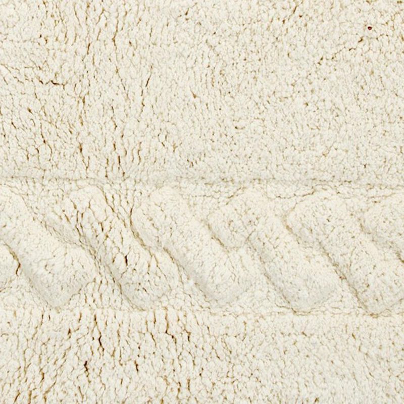 Knightsbridge Chain Bath Rug Cotton Non Skid Back - 24x40", Ivory