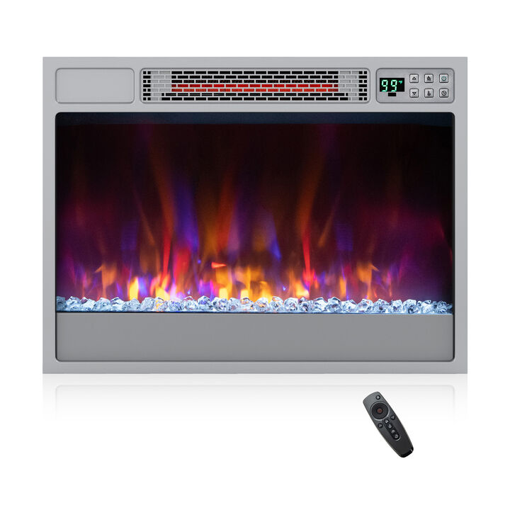 Electric Fireplace Insert with Remote Control for Home or Living Room Heating