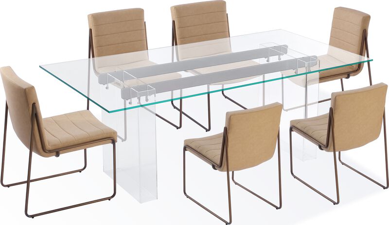 Moorea Glass Dining Table