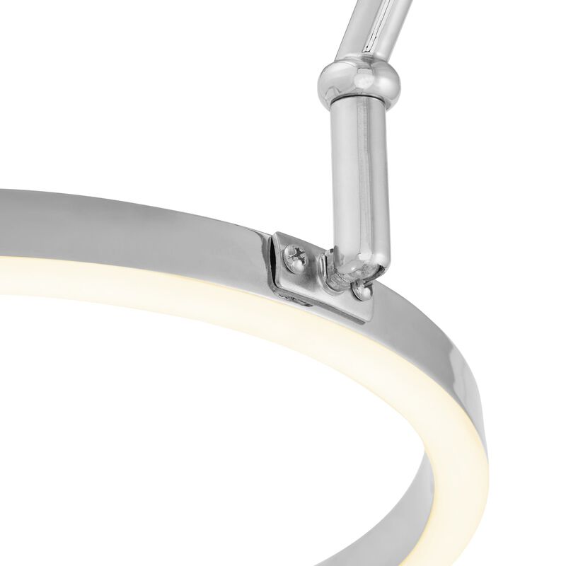 Hong Kong Floor Lamp Chrome Metal Dimmable LED Light
