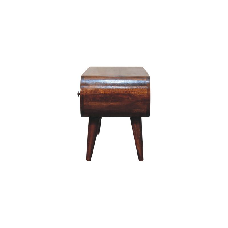Artisan Furniture Chestnut Circular Solid Wood 2 Drawer  TV Unit