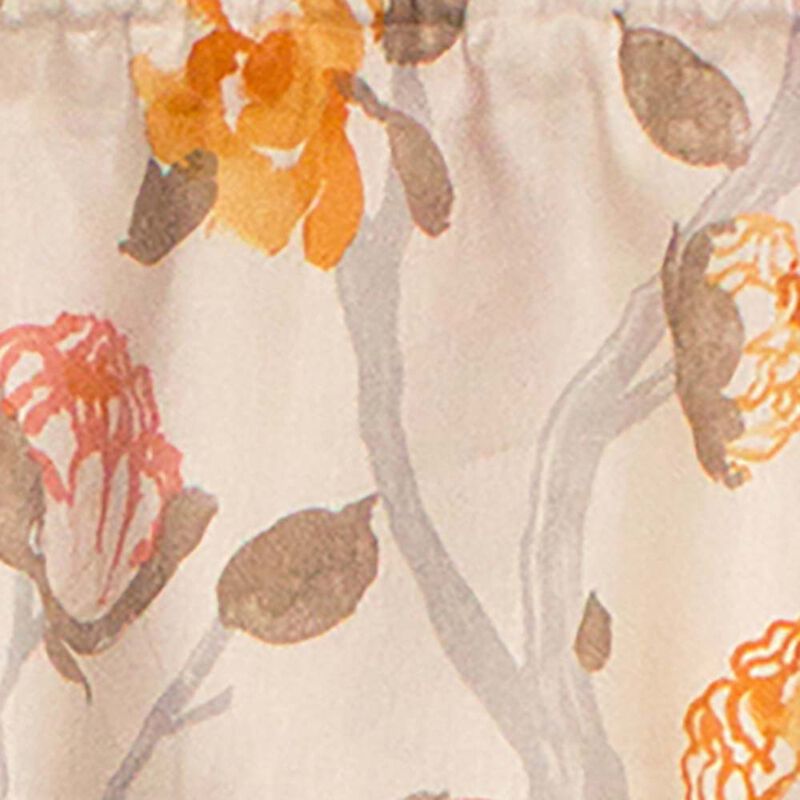 RLF Home Yoshino Tailored Window Treatment Valance 3" Rod Pocket 50" x 14" Kumquat