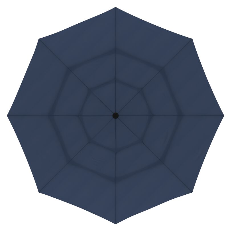 FUFU&GAGA 11FT 3-Tier Patio Umbrella – Navy Blue, Crank & Tilt, Heavy-Duty Steel Frame, UV-Resistant Polyester, Outdoor Sunshade