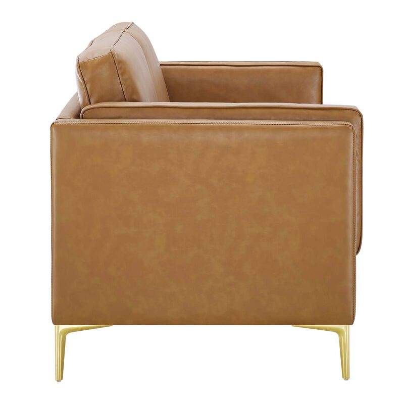 Kaiya Vegan Leather Sofa Brown EEI-4455-TAN