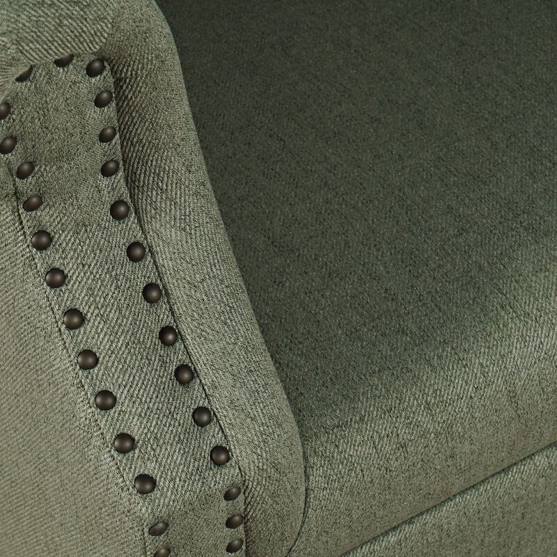 Jofran Contemporary Upholstered Barrel Curved Back Accent Chair