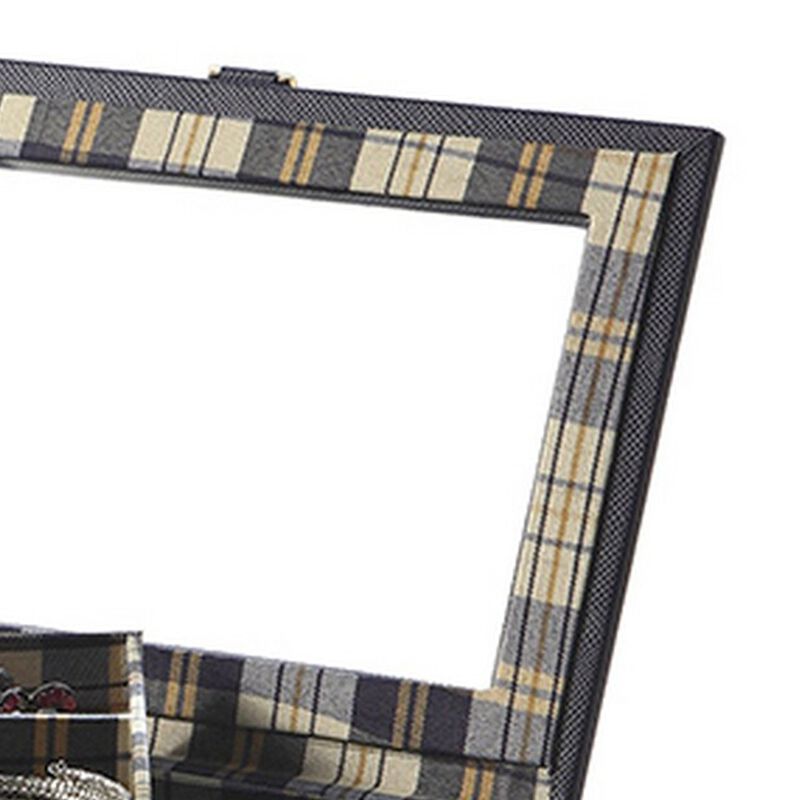 Jewelry Case with Multiple Slots and Removable Watch Cushions - Benzara