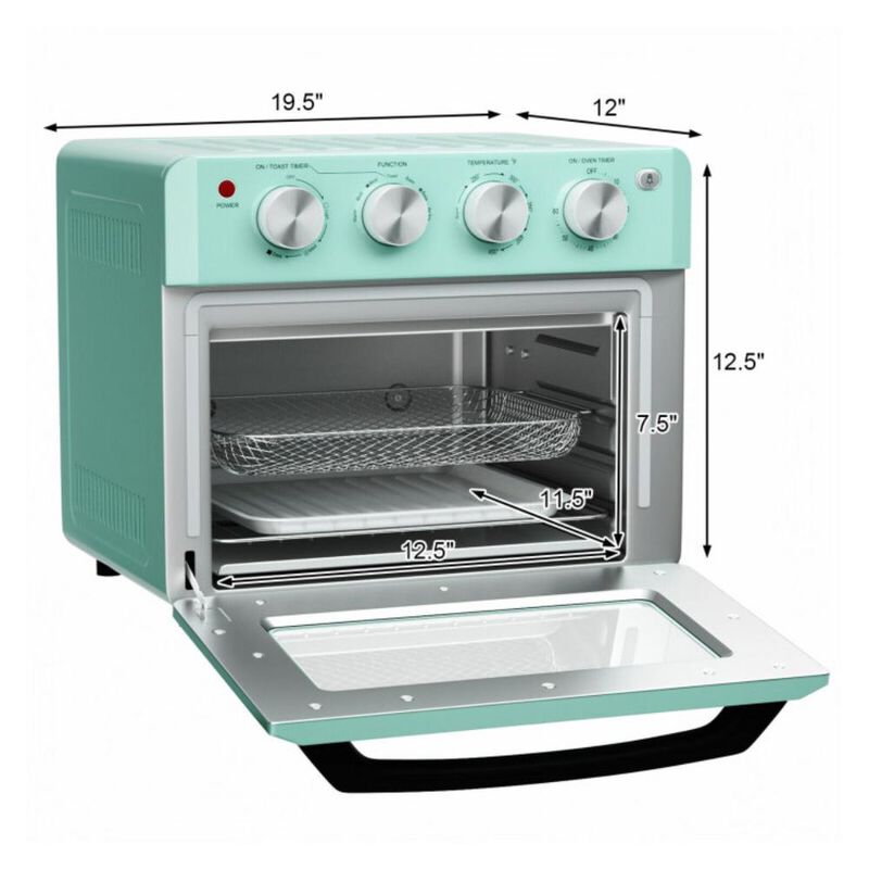Costway 19 Qt Dehydrate Convection Air Fryer Toaster Oven with 5 Accessories
