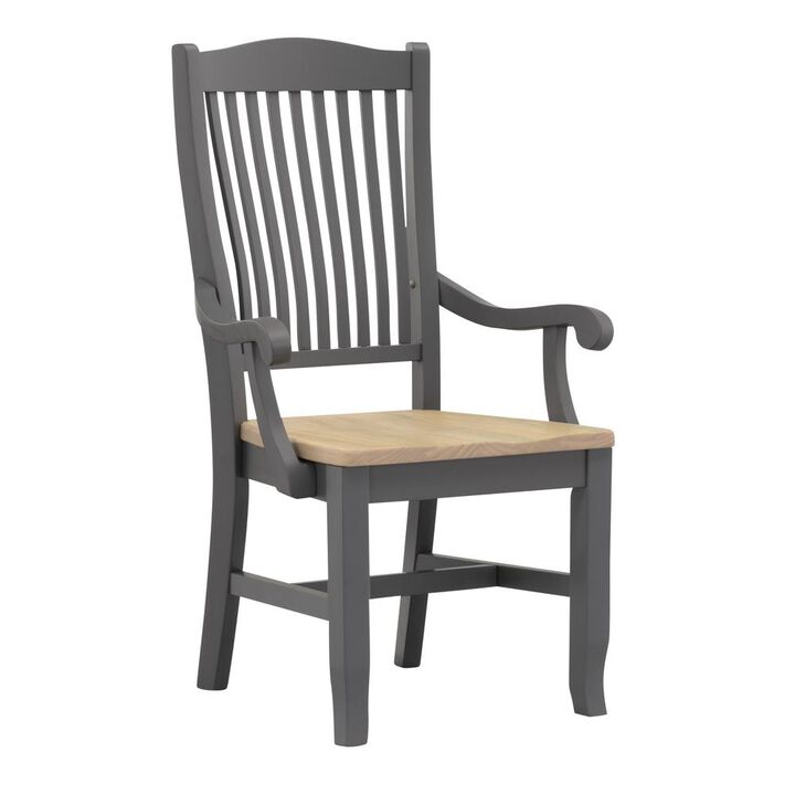 Arm Chair with Wood Seating (Set of 2), Belen Kox