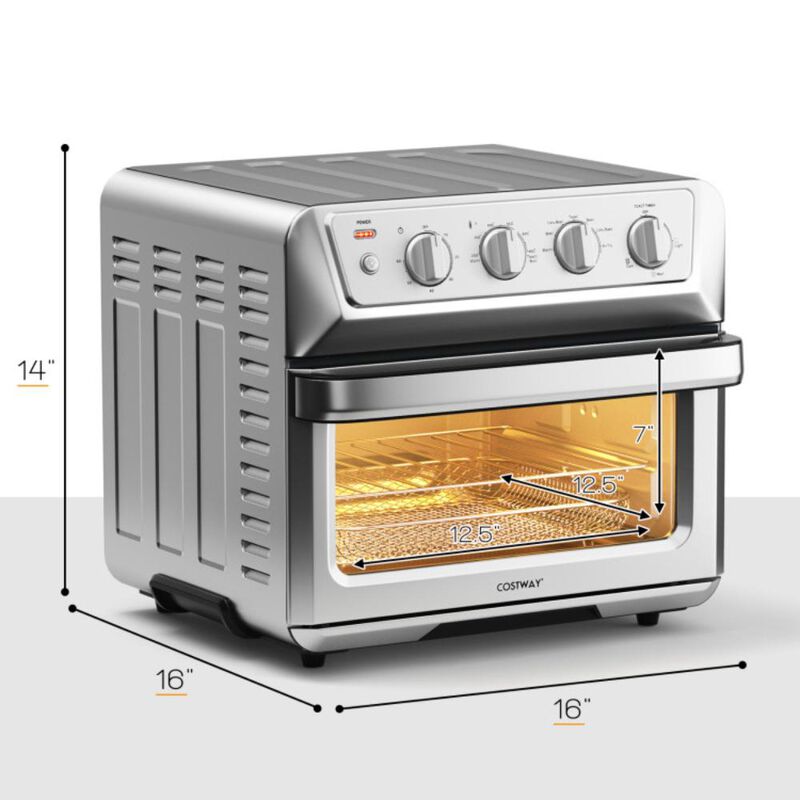 Costway 21.5 Quart 1800W Air Fryer Toaster Countertop Convection Oven with Recipe