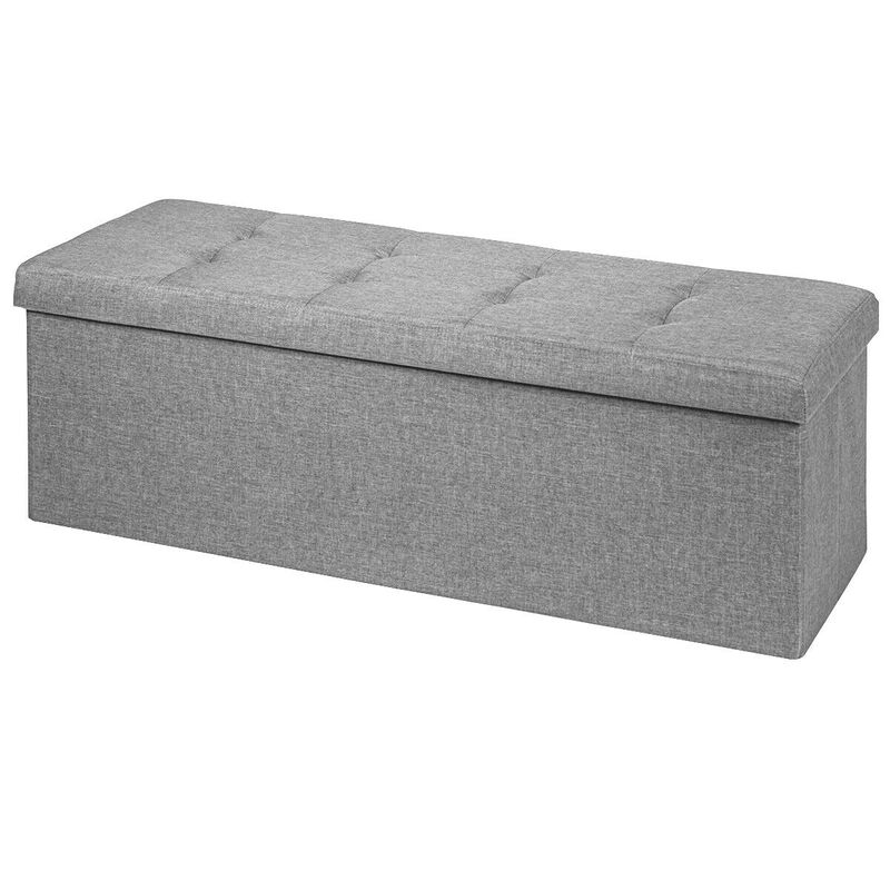Fabric Folding Storage with Divider Bed End Bench