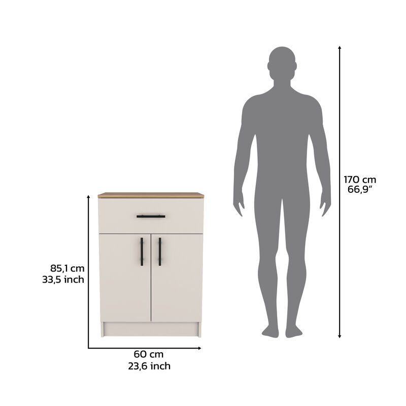 DEPOT E-SHOP Sevilla Bathroom Vanity with Single Door Cabinet, White
