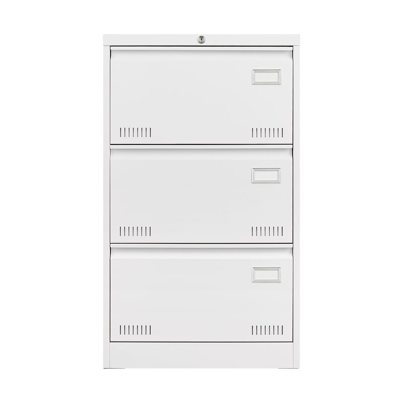 Filing Cabinet Lateral File Cabinet 3 Drawer, Blcak Locking Metal File Cabinets Three Drawer, Office Filing Cabinet with Lock Drawers for Home Office/Legal/Letter/A4/F4