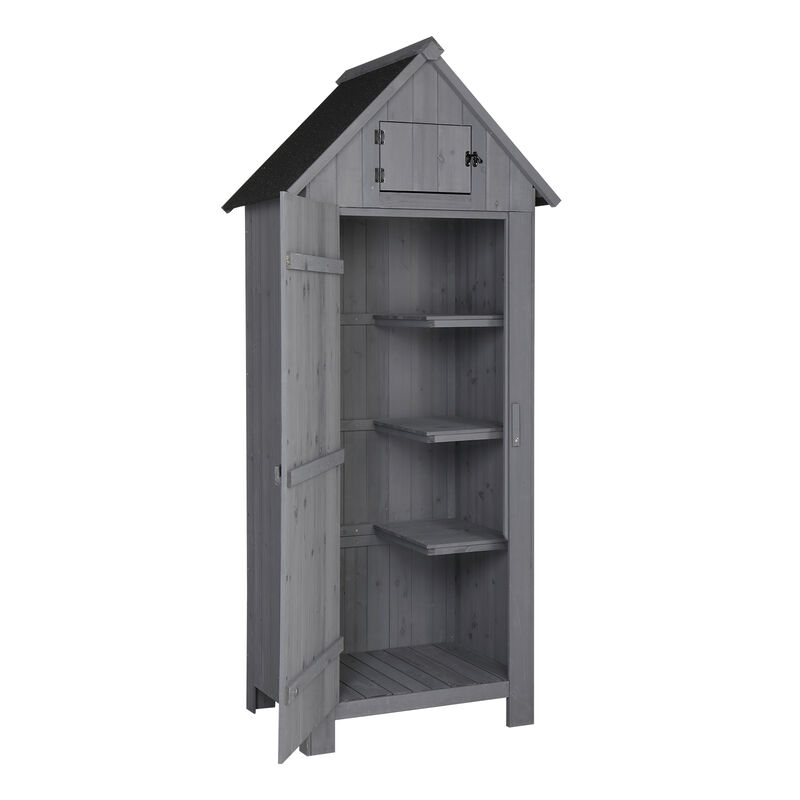 Double Slope Top Courtyard Storage Shed Outdoor Storage Room for Garden & Backyard Organization