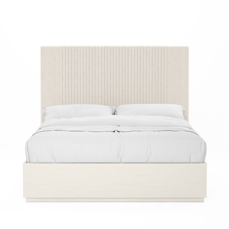 Blanc Queen Upholstered Panel Bed