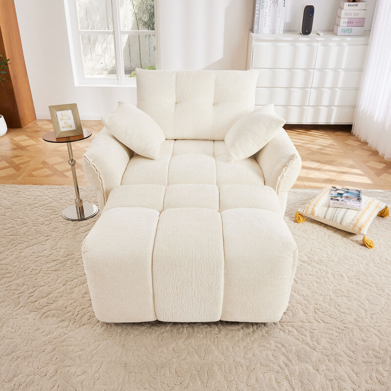 Merax Single Sofa Chair with 1 Ottoman