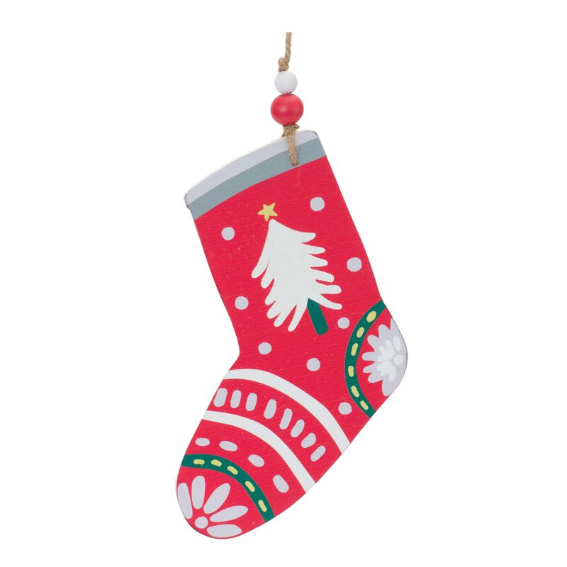 Wood Mitten and Stocking Ornaments (Set of 12) – Versatile Holiday Ornaments for Christmas Trees and Gift Wrapping