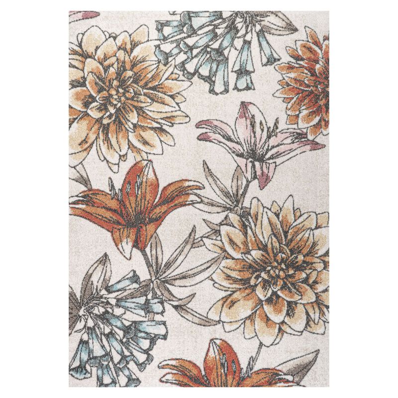 Giglio Modern Botanical Flower Area Rug