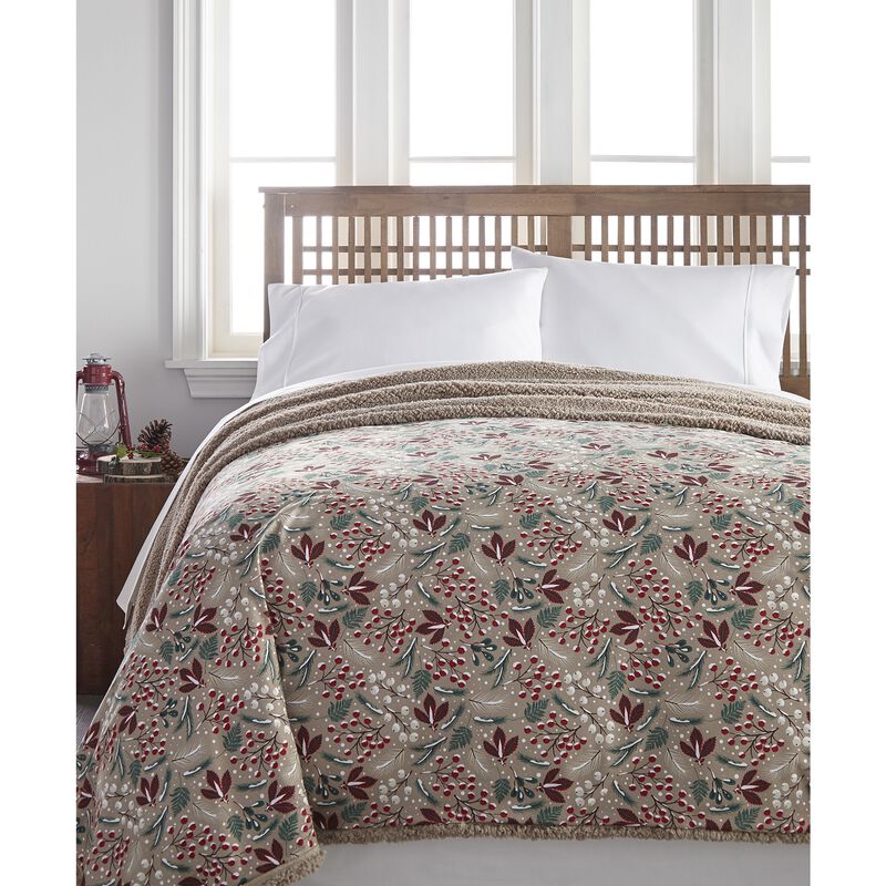 Micro Flannel Reverse to Sherpa Blanket, Full/Queen