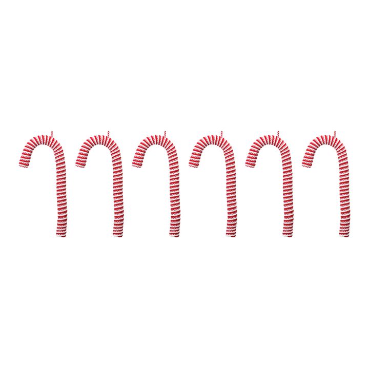Candy Cane Christmas Ornament for Holiday Tree Decoration (Set of 6)