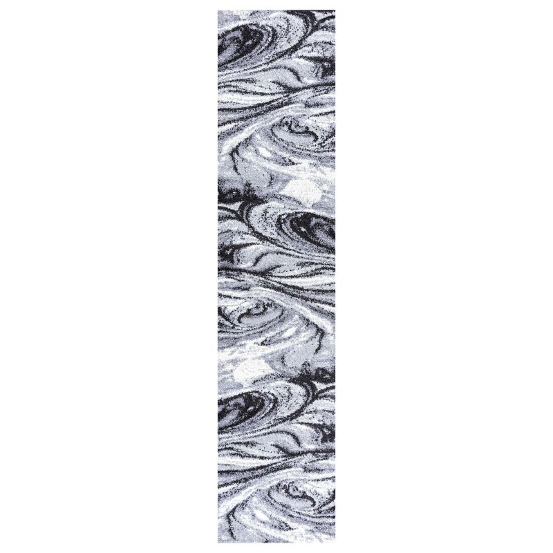 Viscon Abstract Marble Contemporary Area Rug
