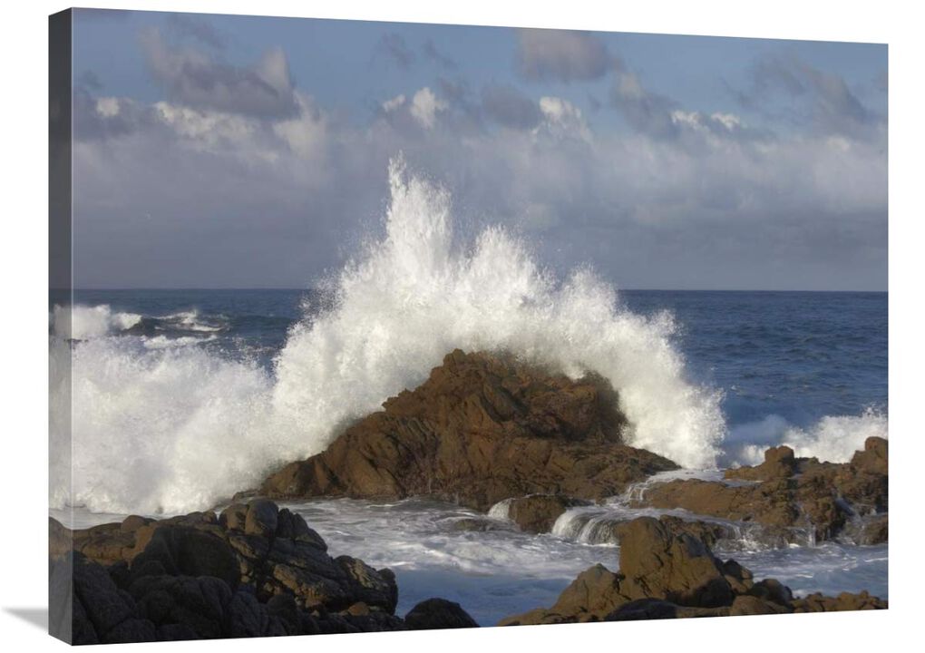 Crashing waves at Garrapata State Beach, Big Sur, California-Canvas Art-32x24