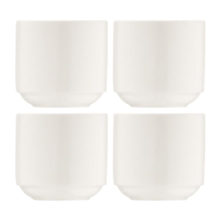 Banquet dia.2" h:2" Round Warm White Porcelain Cup (Set of 4)
