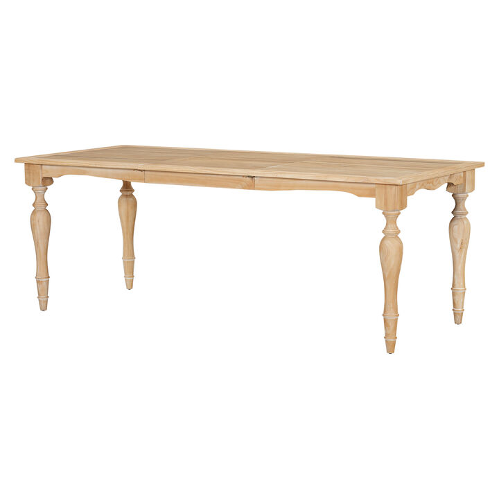 Merax Vintage Traditional Extendable Dining Table with Removable Leaf