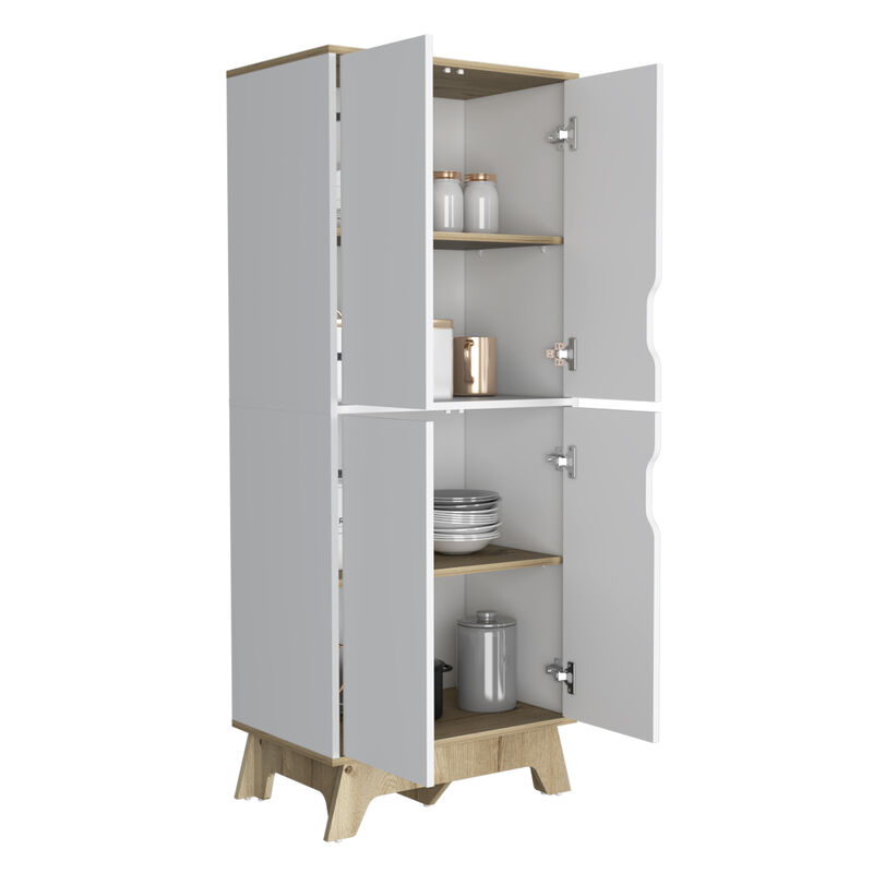 Double Kitchen Pantry Walla, Kitchen, Light Oak / White