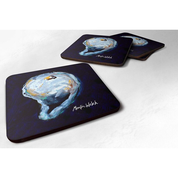 Caroline's Treasures MW1136FC Oyster Give Me One Foam Coasters (Set of 4), 3.5 H x 3.5 W, Multicolor