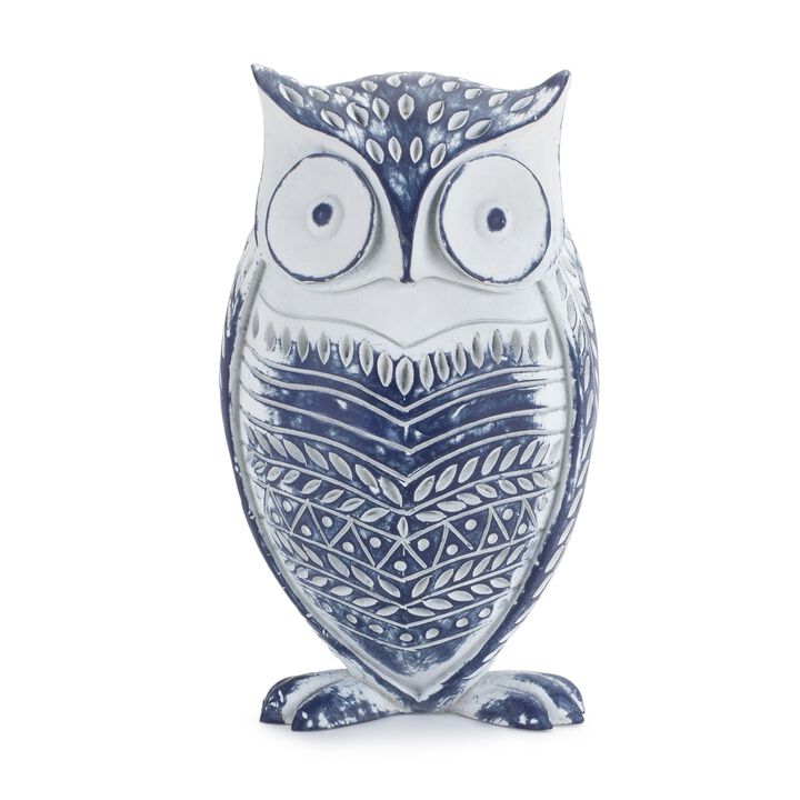 Set of 2 Decorative Owl Statues for Garden, Yard, and Outdoor Décor
