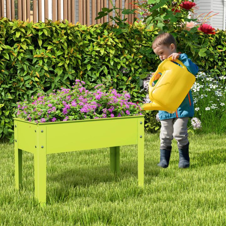Hivvago Metal Raised Garden Bed with Legs and Drainage Hole