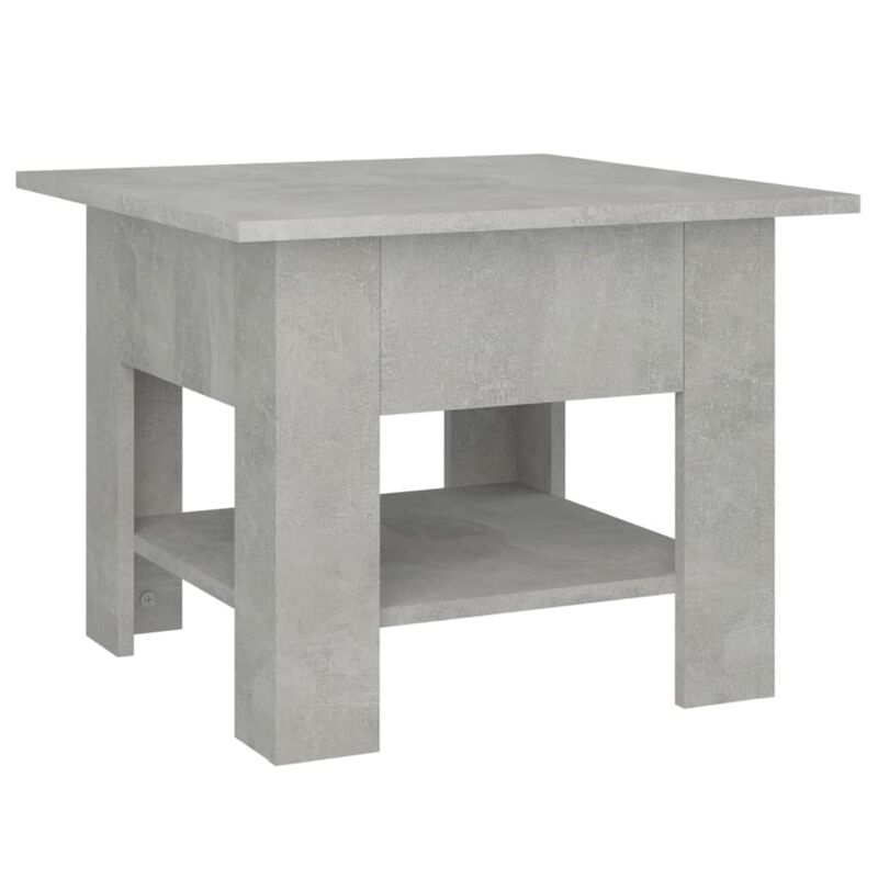 vidaXL Coffee Table Concrete Gray 21.7"x21.7"x21.7" Chipboard