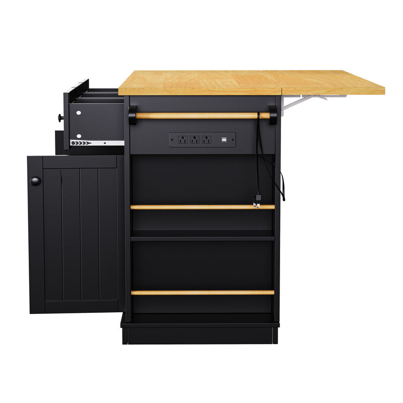 Merax Kitchen Island with Drop Leaf