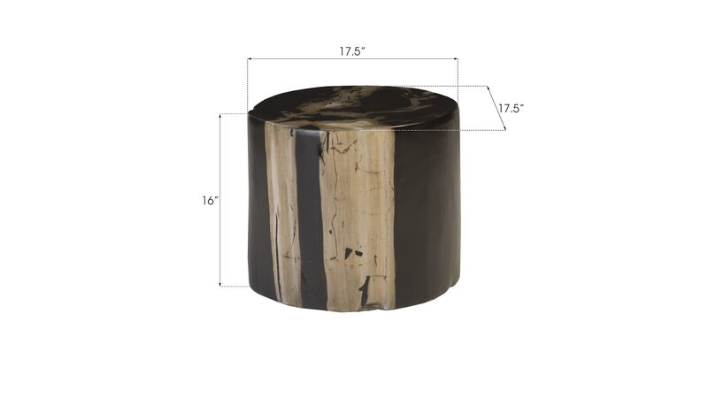 Cast Petrified Wood Stool