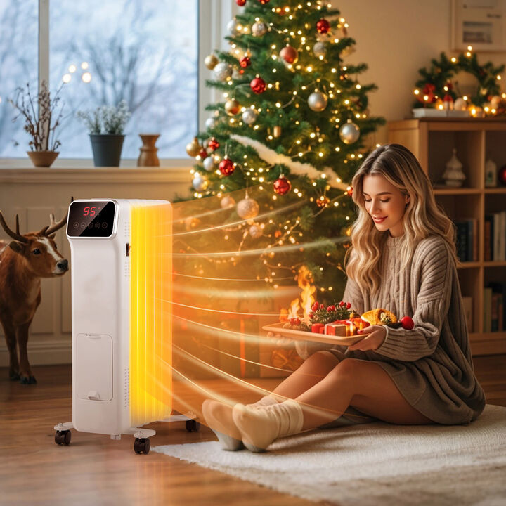 Oil Filled Radiator Heater with Remote Control 3 Modes 24H Timer